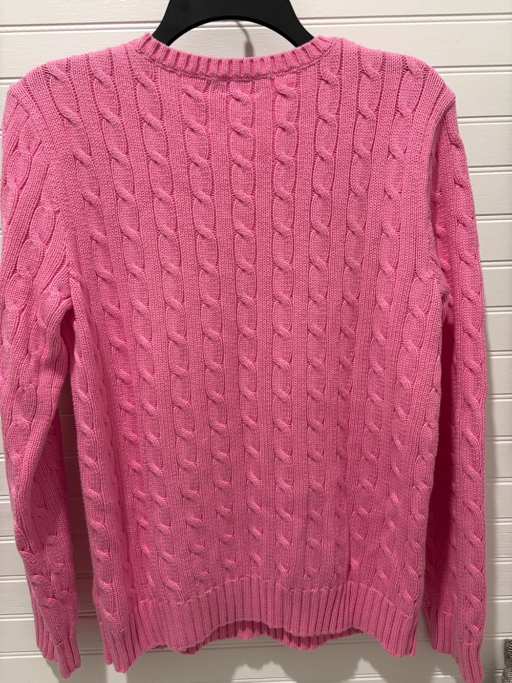 Polo by Ralph Lauren Hot Pink Cable-Knit Crewneck Sweater - Picture 4 of 5